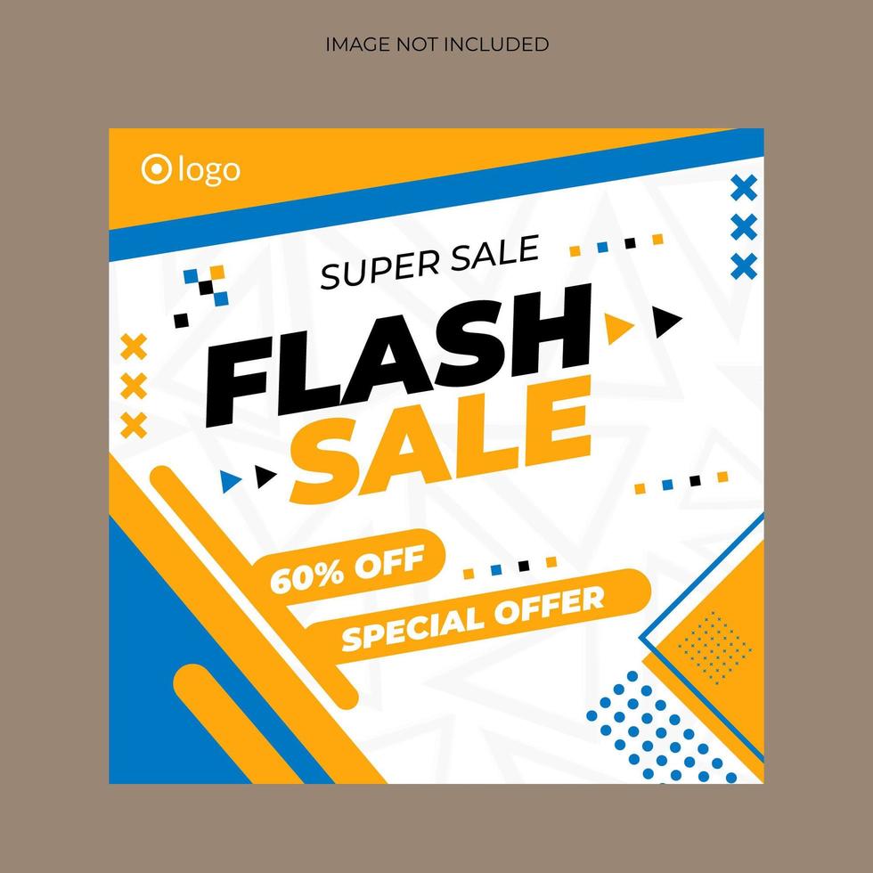 Instagram Yellow Post Fashion Sale vector