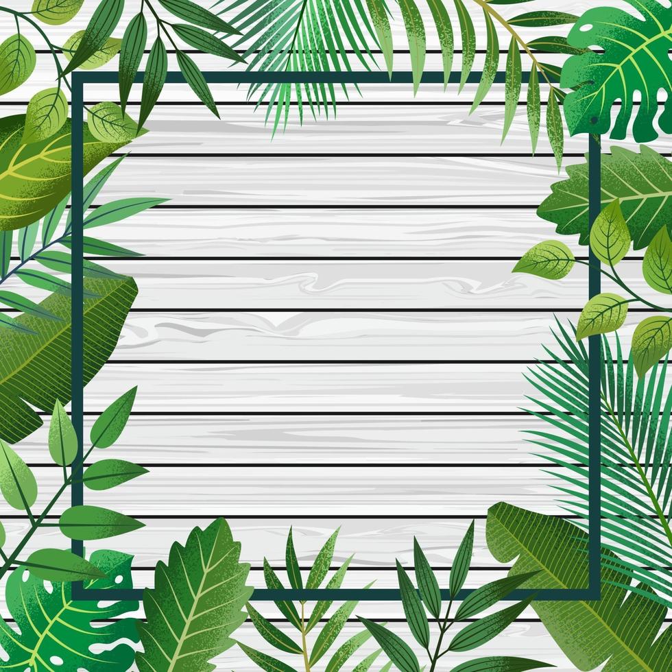 Tropical frame background. vector