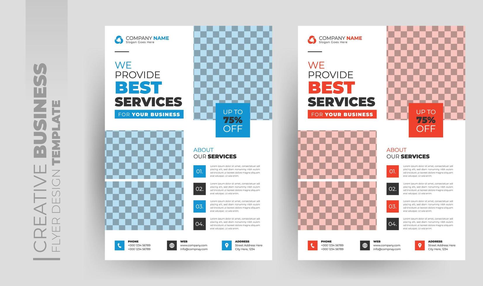 Multipurpose corporate business flyer and brochure cover set vector