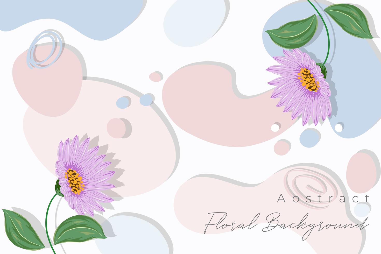 Abstract floral background with pastel color vector