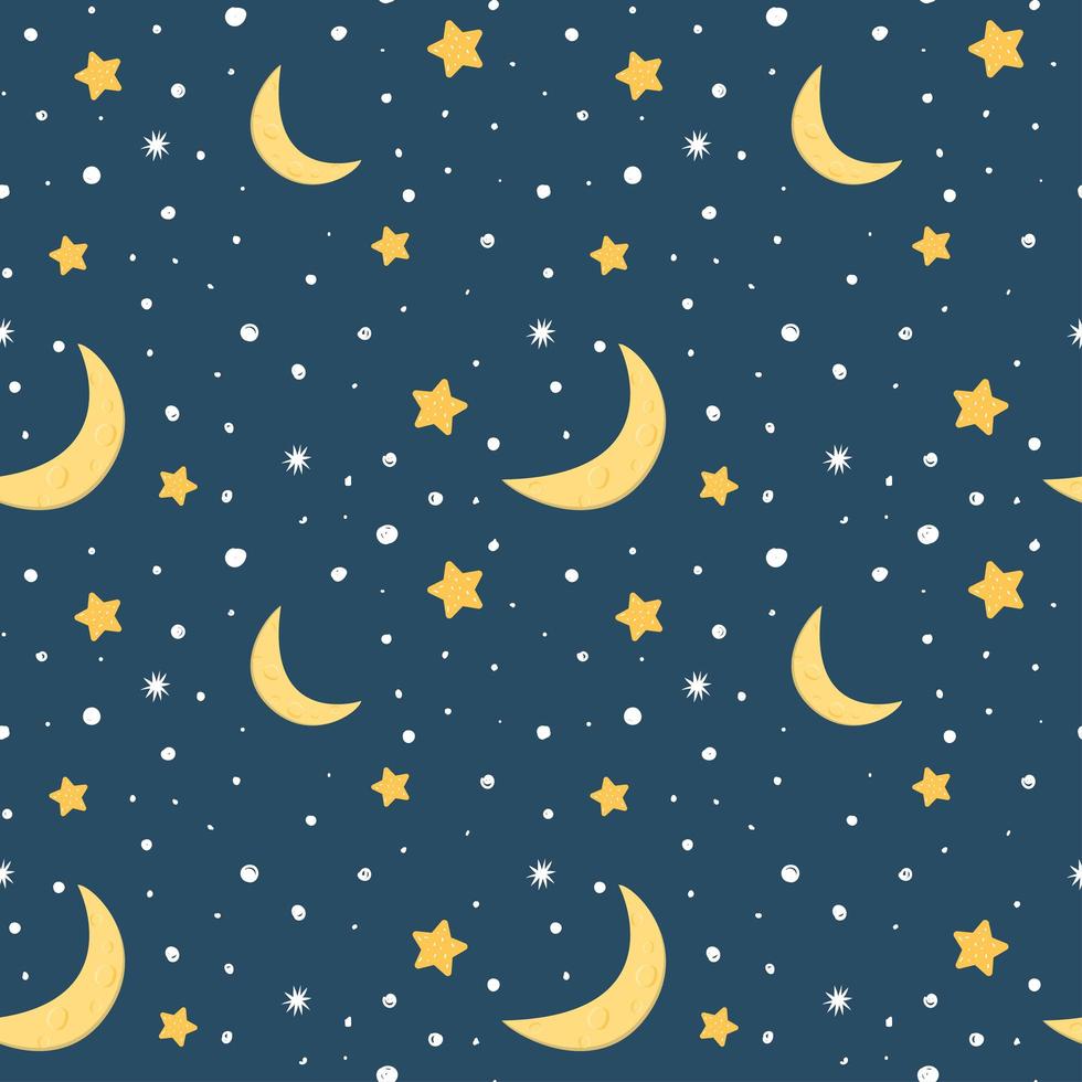 Seamless pattern with panda in the space vector