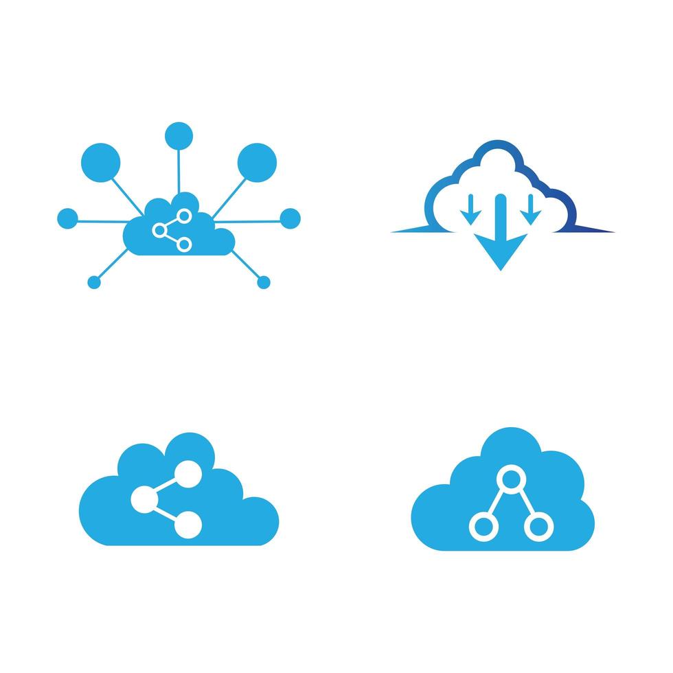 imágenes de logo de tecnología en la nube vector