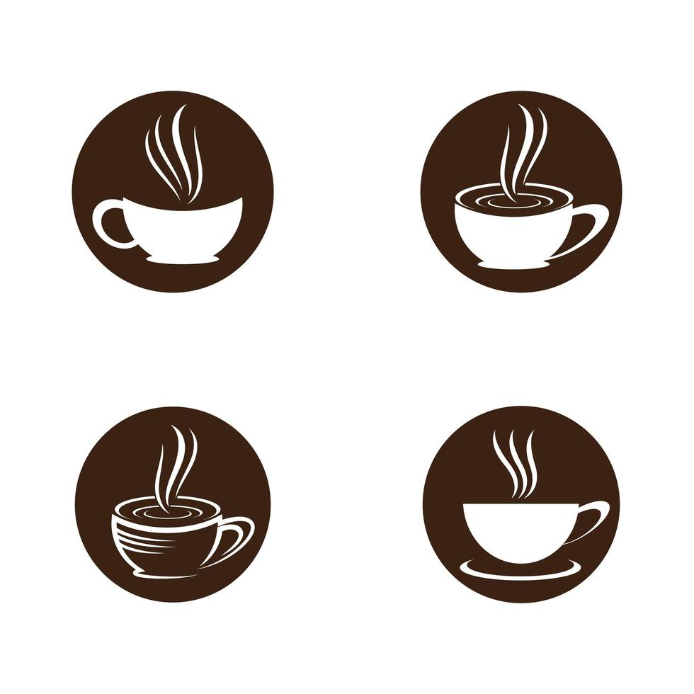 imágenes de taza de cafe logo vector