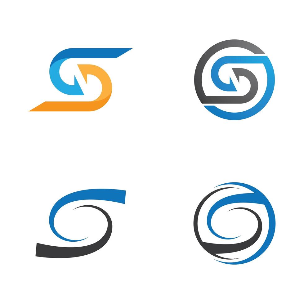 Ilustración de imágenes de logotipo letra s vector