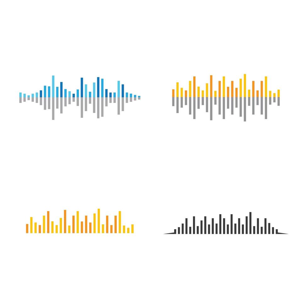 Sound wave images vector