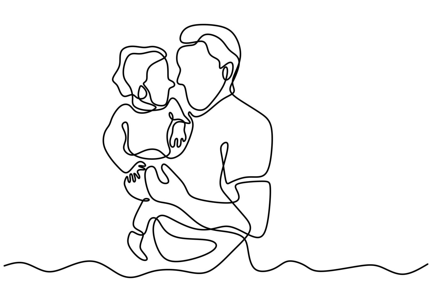 Papa De Una Sola Linea Dibujada Continua Y Lanza A Un Nino Pequeno A Mano Reir Junto Con El Bebe Feliz Jugando Con Su Bebe Ama A Su Bebe Ilustracion Vectorial Papa De Una Sola Linea Dibujada Continua Y Lanza A Un Nino Pequeno A Mano Reir Junto Con El Bebe Feliz Jugando Con Su Bebe Ama A Su Bebe Ilustracion Vectorial
