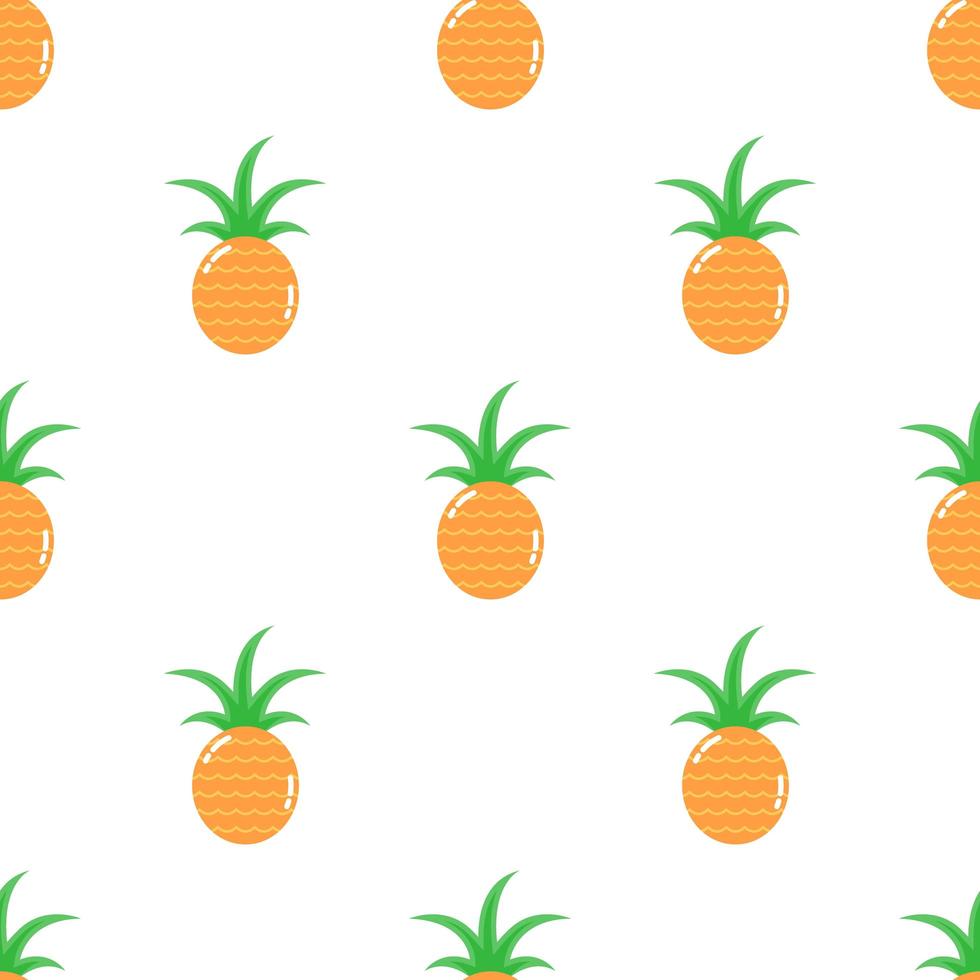 Seamless pineapple pattern background vector