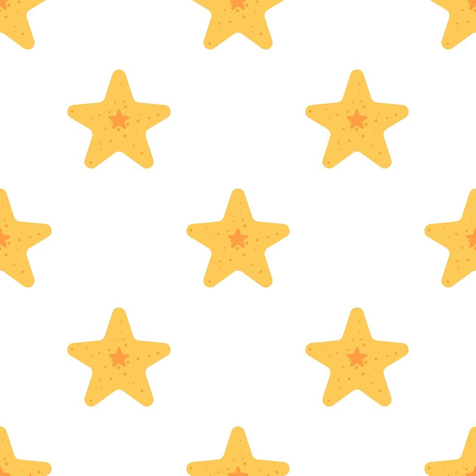 Seamless starfish pattern background,Vector and Illustration. vector