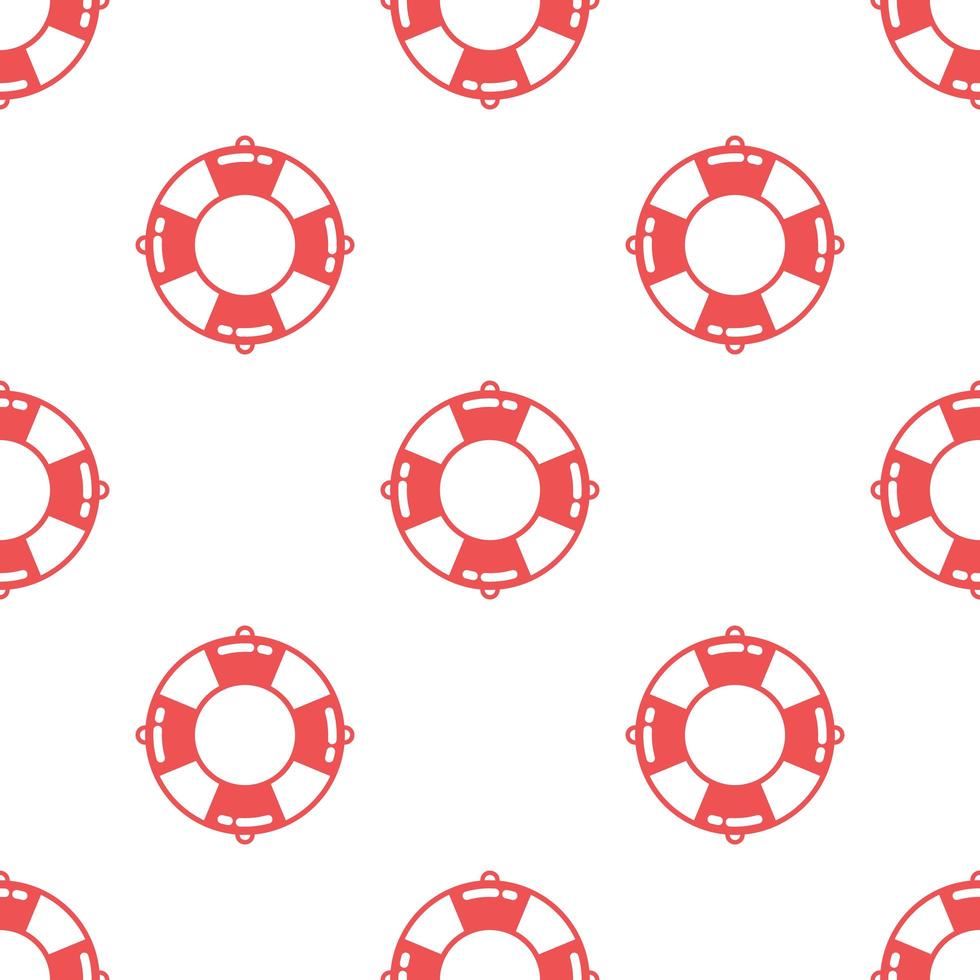 Seamless life ring pattern background,Vector and Illustration. vector