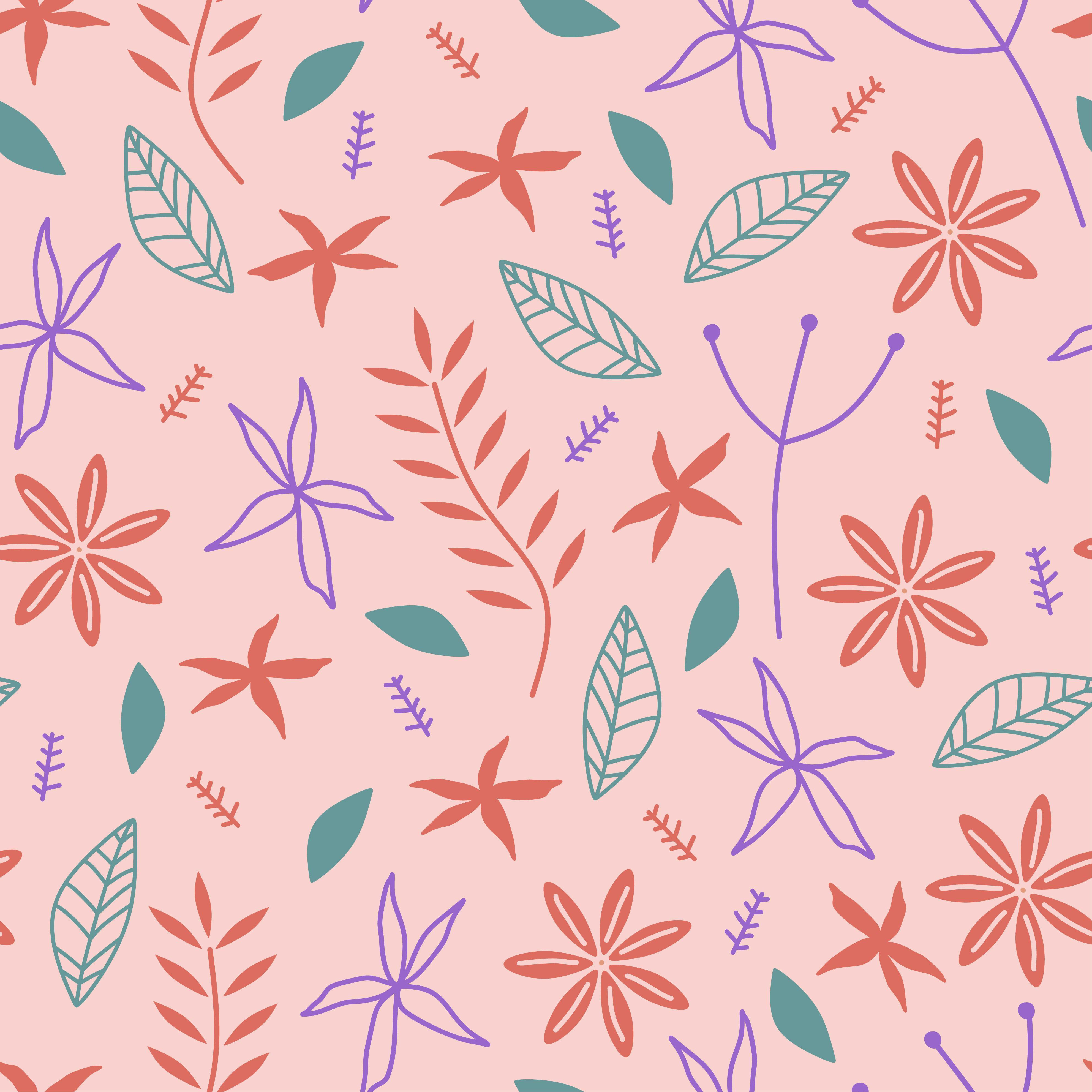 Seamless pattern design for wrapping paper, wallpaper, fabric, decorating  and backdrop. Illustration of repeating image with flower in pastel color.  21588271 Stock Photo at Vecteezy