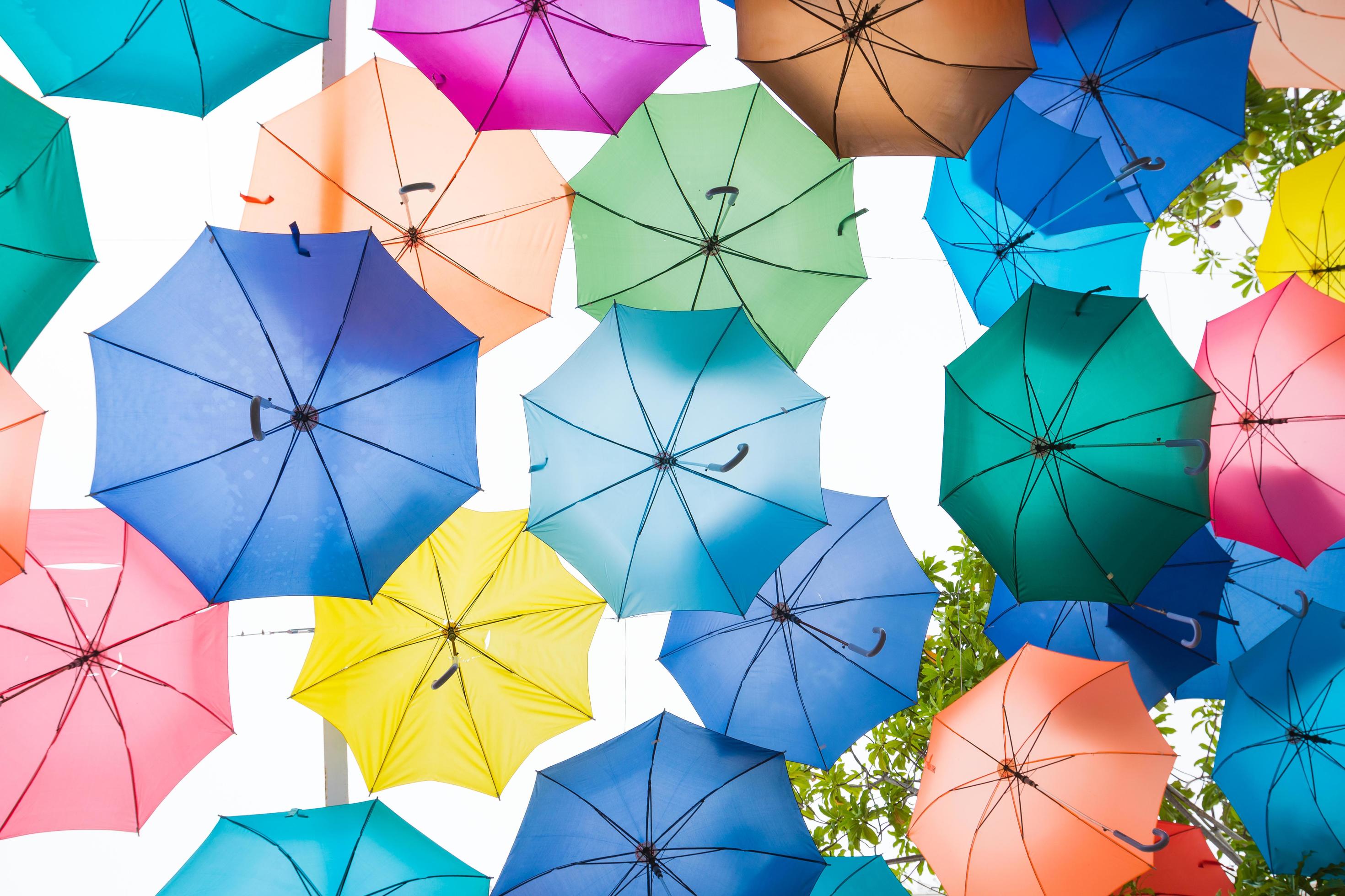 Colourful Umbrella Background Stock Photo Colourful Umbrella Background Stock Photo