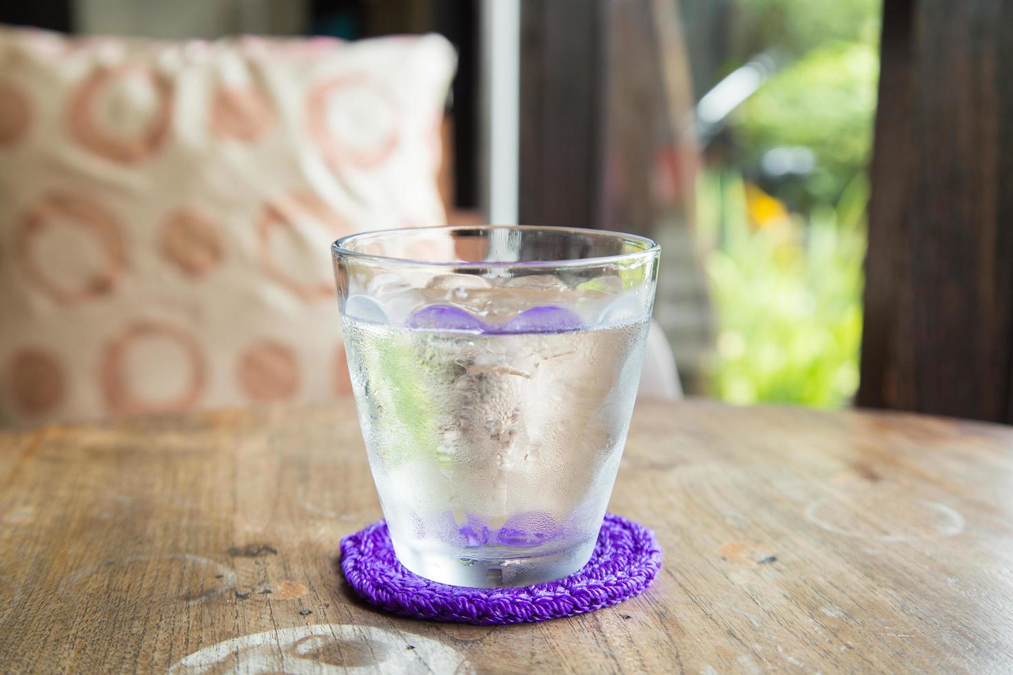 A glass of cold water photo