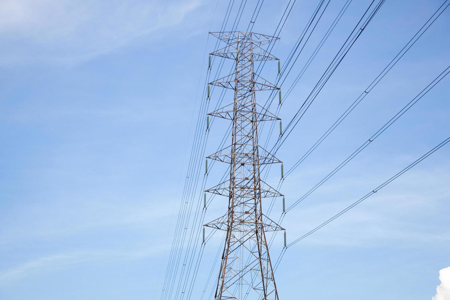 High voltage electricity pylon in Thailand photo