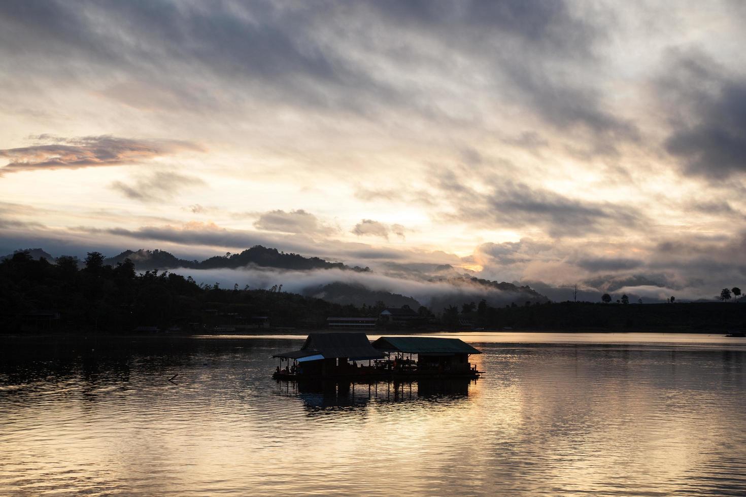 Sunset at the river photo