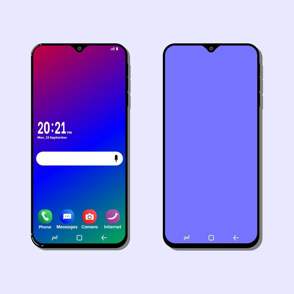 New mobile phone simple art vector illlustration