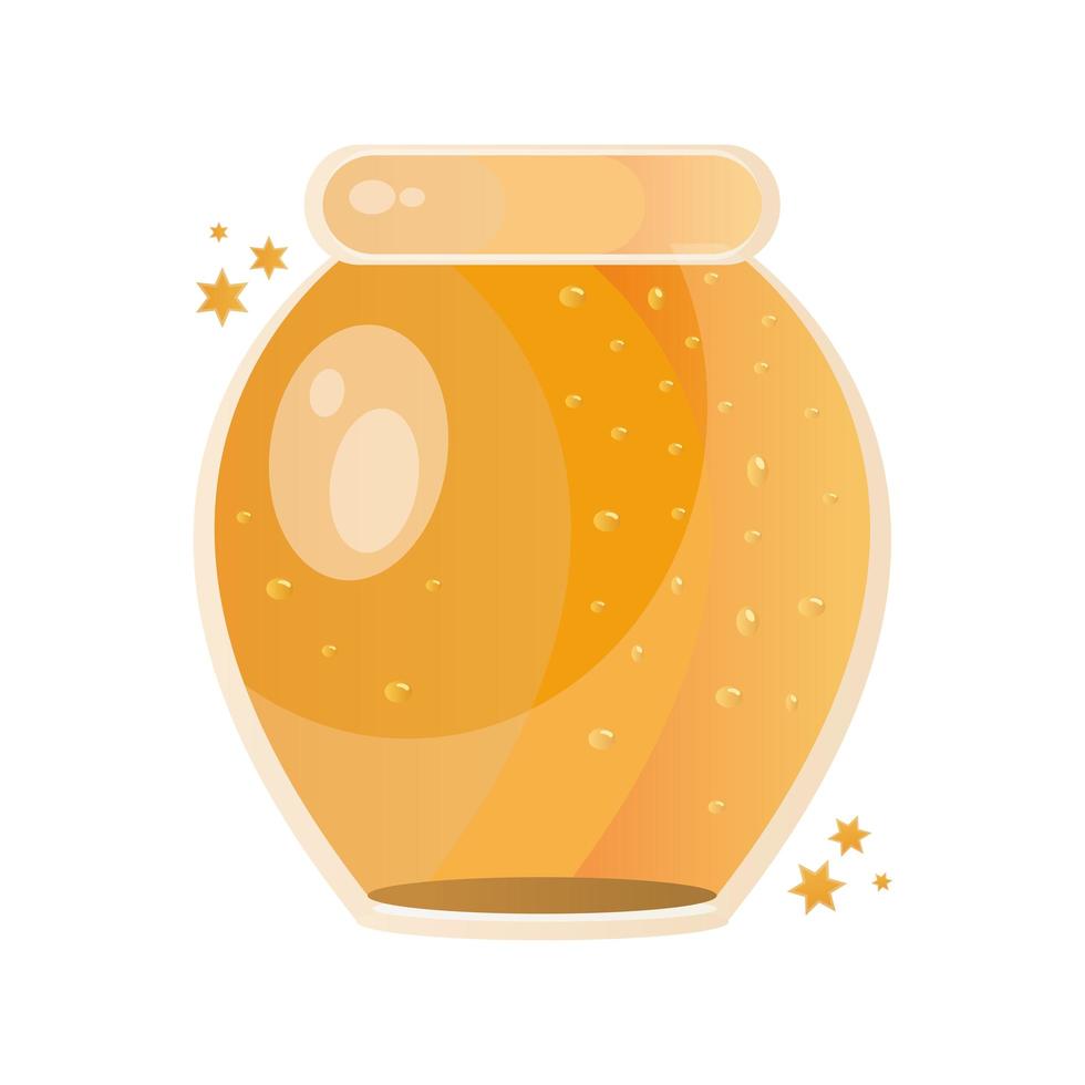 sweet honey in mason jar icon vector