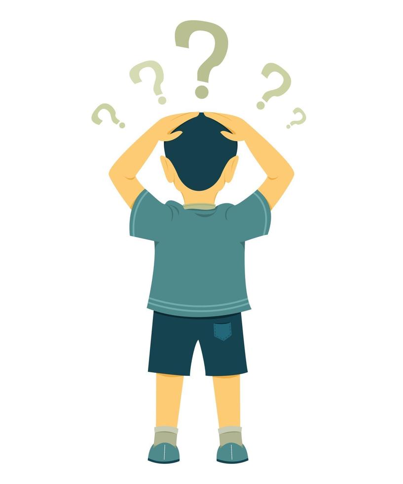 Confused Child Vector Art, Icons, and Graphics for Free Download