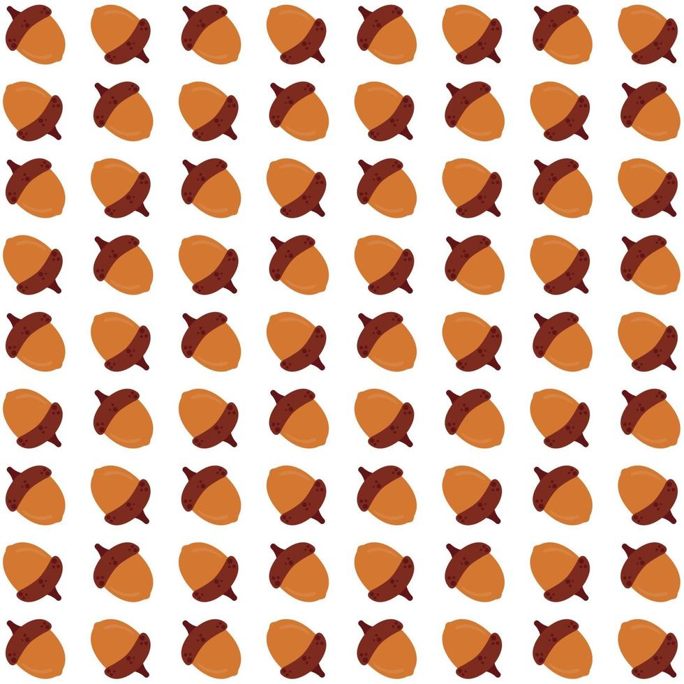 Yellow acorns seamless pattern vector