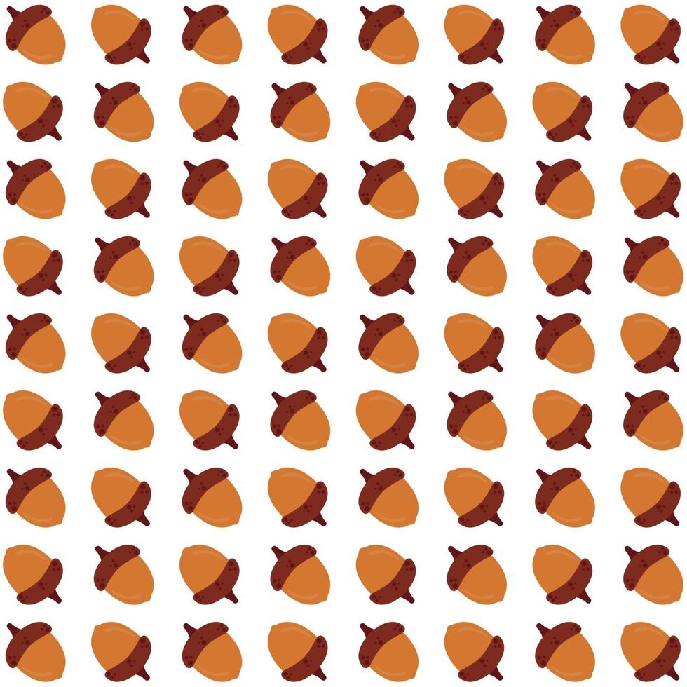 Yellow acorns seamless pattern vector