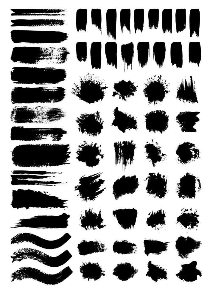 Scrawls and blots vector illustrations set