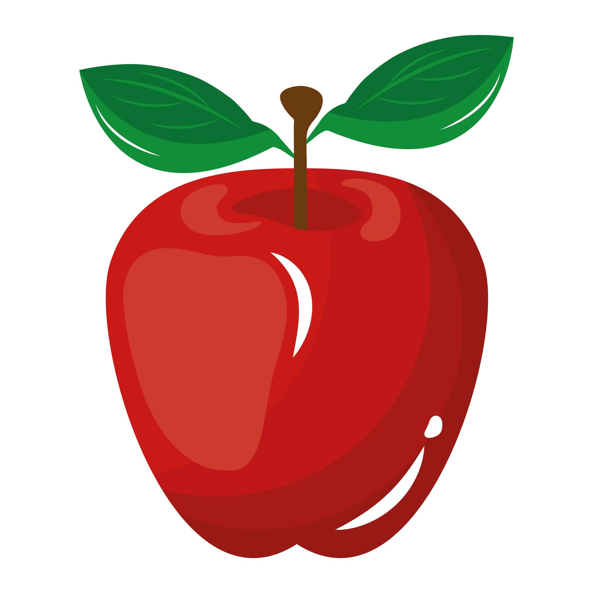 apple fresh fruit isolated icon 1924171 Vector Art at Vecteezy