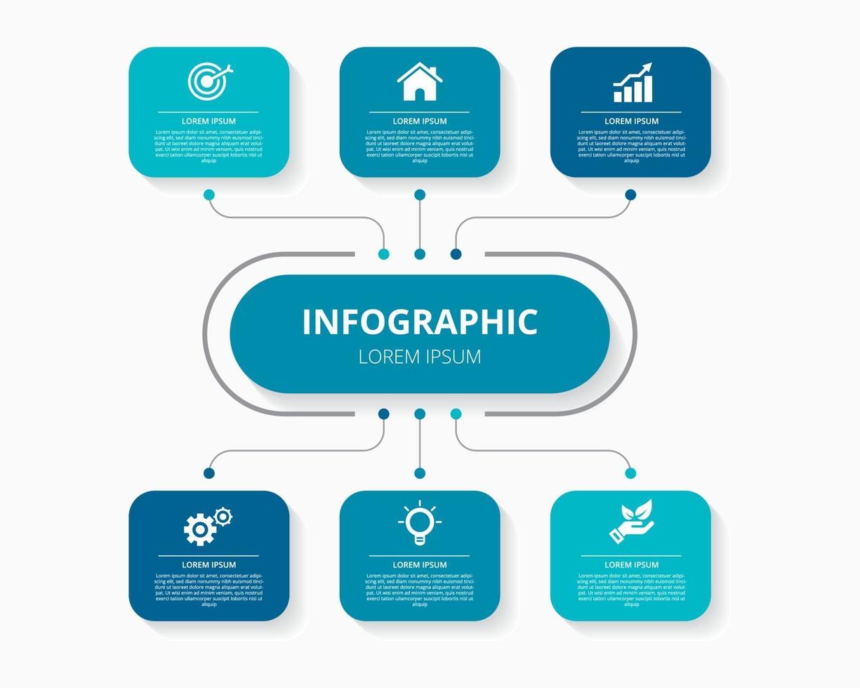 Colección de infografías de negocios, diseño de ilustraciones vectoriales vector