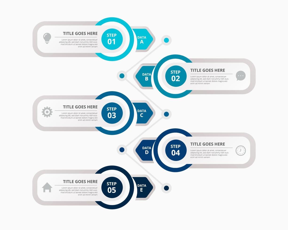 Colección de infografías de negocios, diseño de ilustraciones vectoriales vector