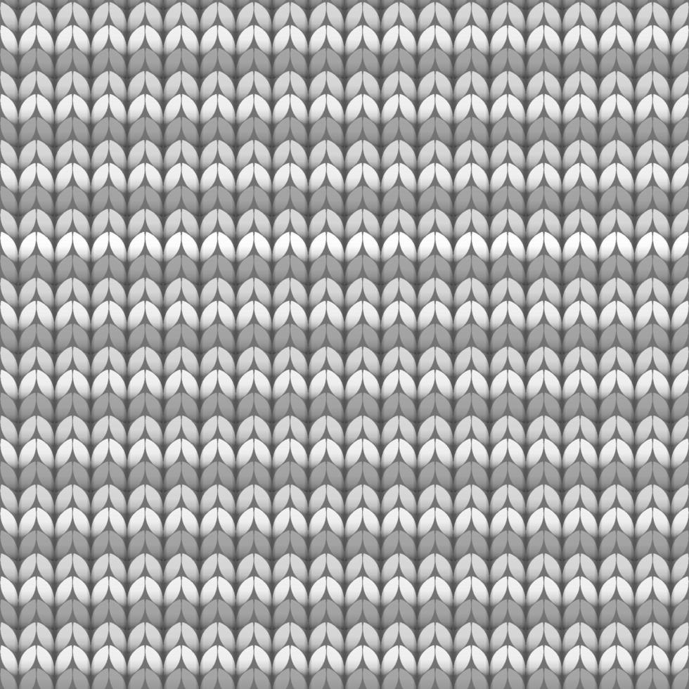Simple gray knitted texture seamless pattern background vector