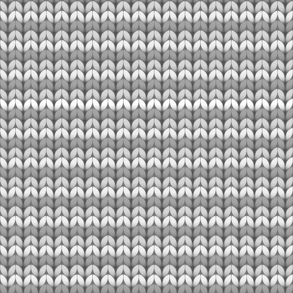 Simple gray knitted texture seamless pattern background vector