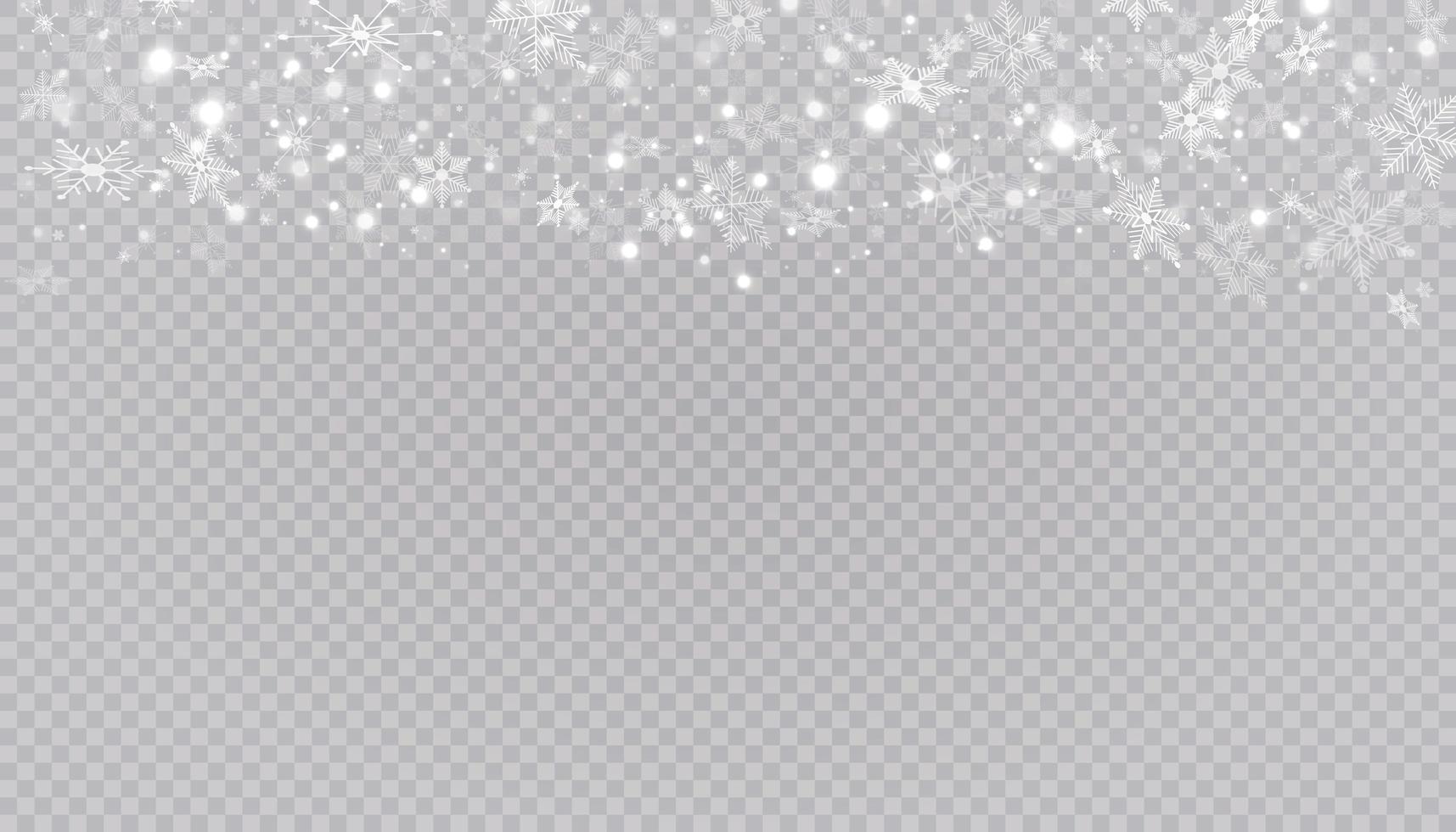 White snow flakes on background. vector