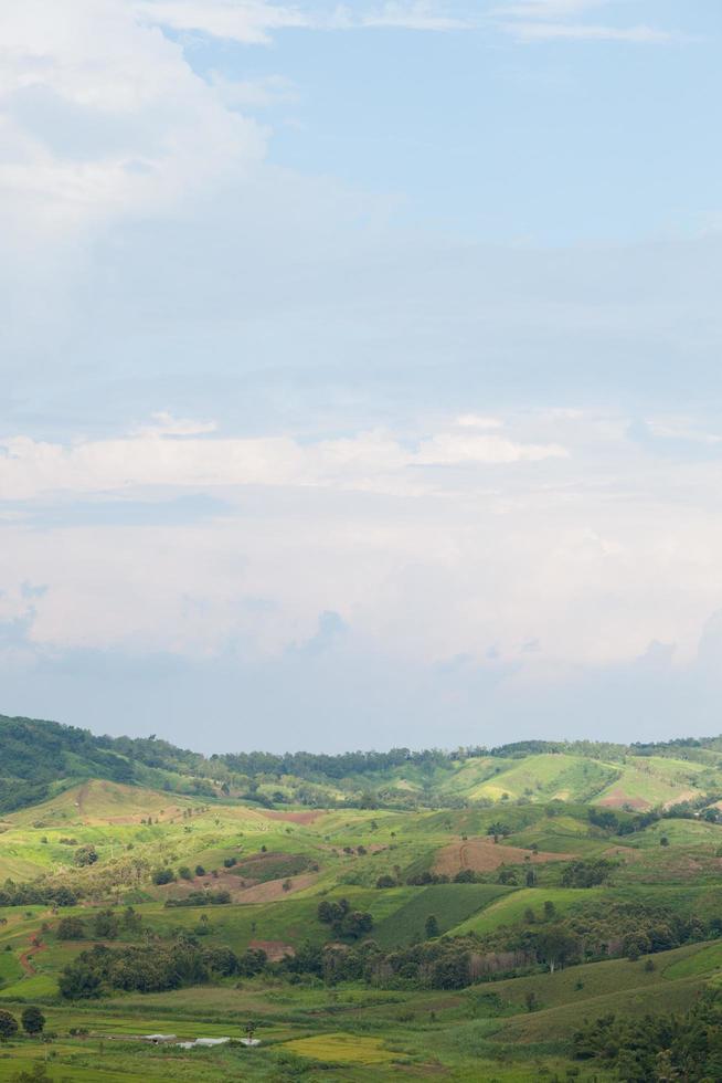 área agrícola en las montañas foto