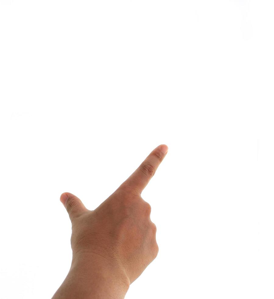 Hand on a white background photo