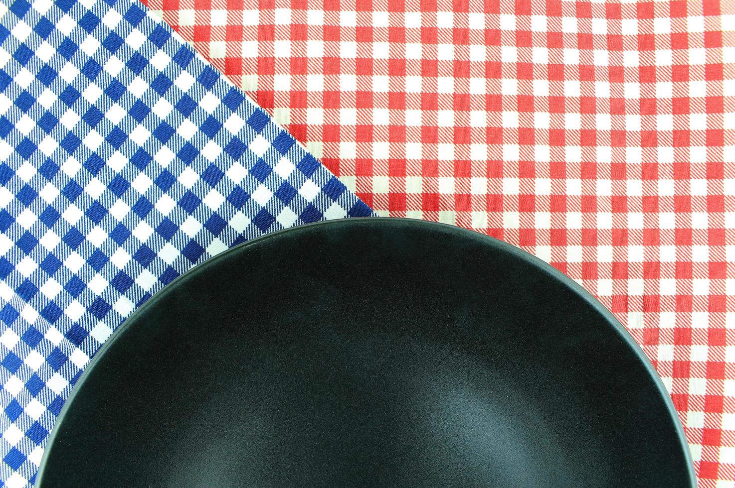 Black plate on cloth photo