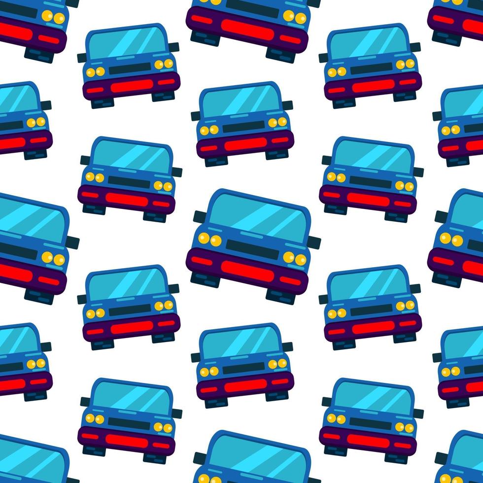 blue city car seamless pattern illustration vector