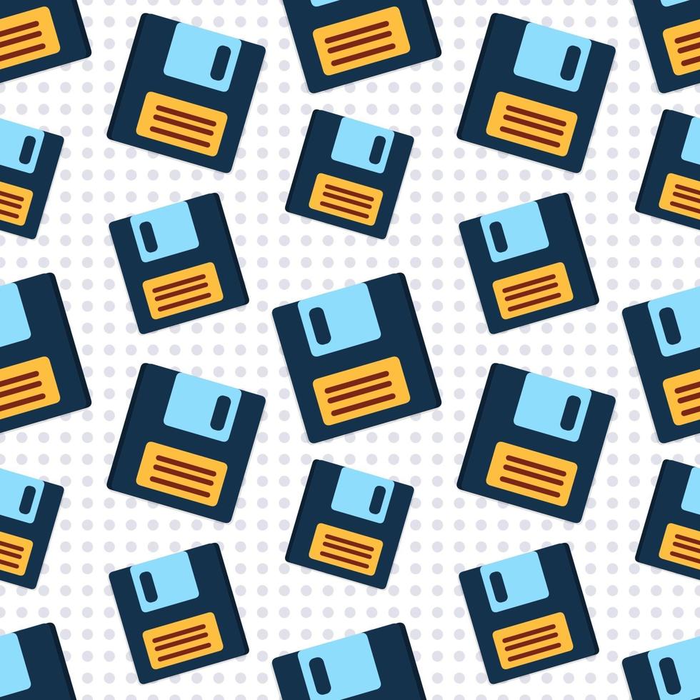 floppy disk seamless pattern illustration vector