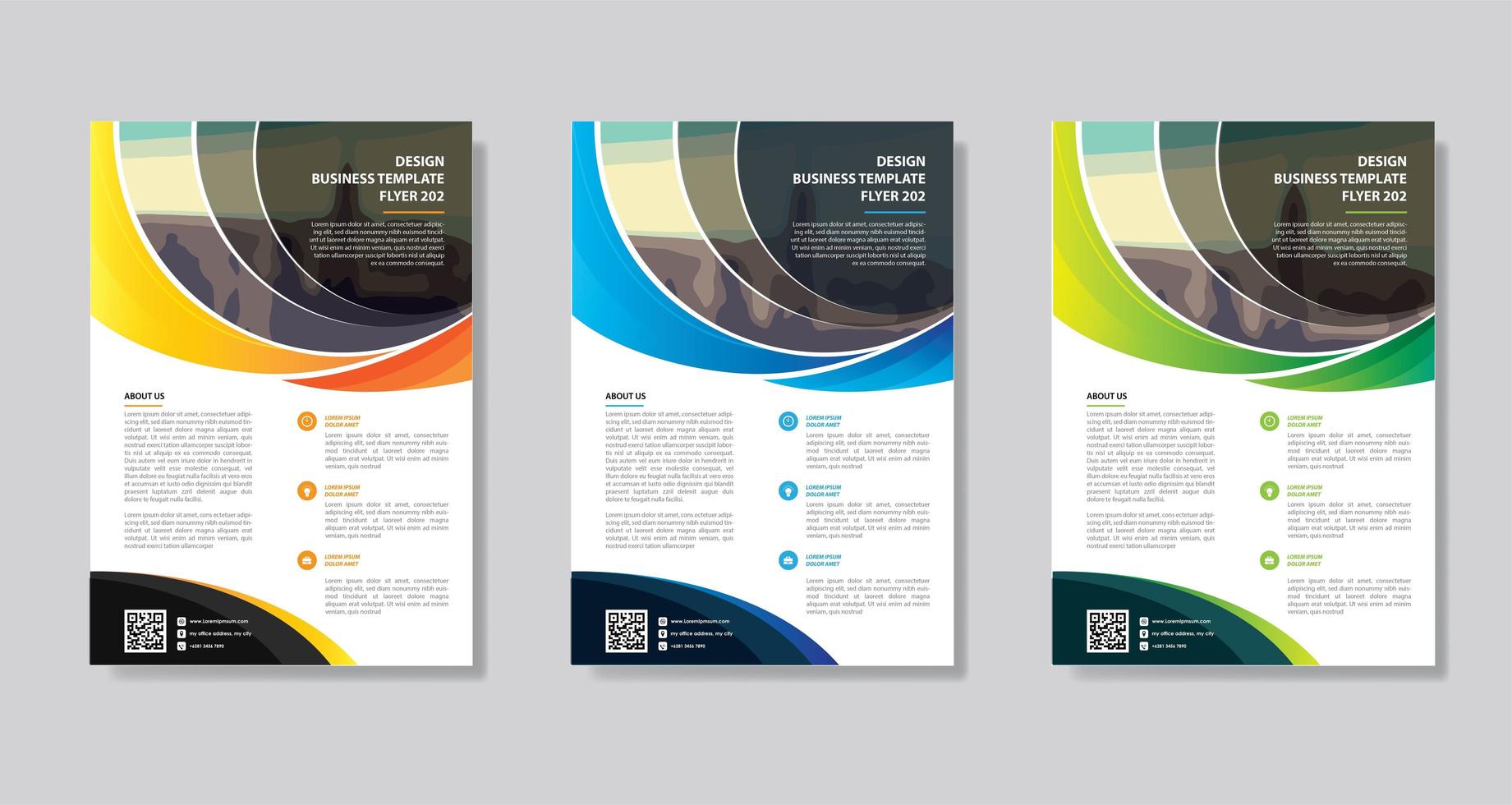 flyer template design for cover layout annual report vector