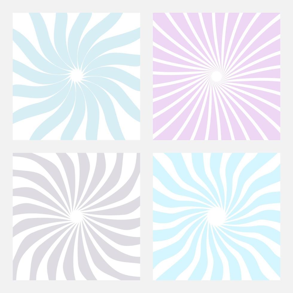 Collection of Abstract Sunburst Design for Background. vector