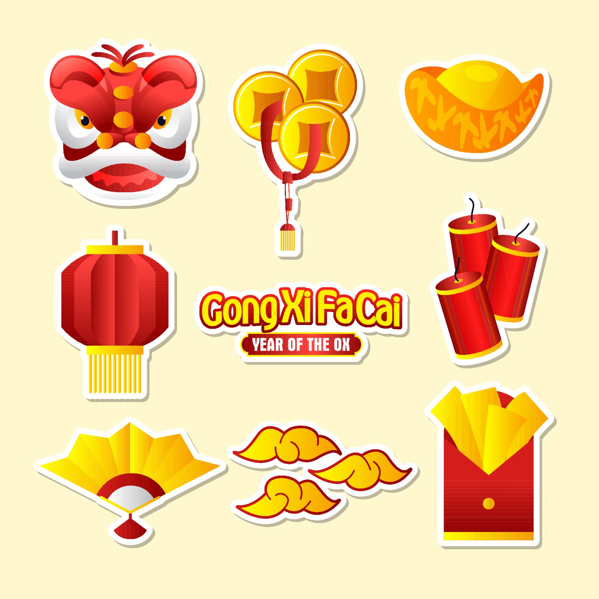 Chinese New Year Gong Xi Fa Cai Sticker for iOS & Android