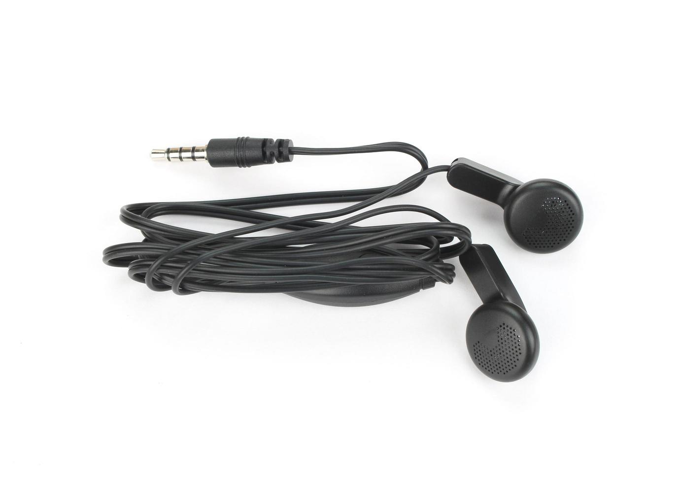 Black pair of earphones photo