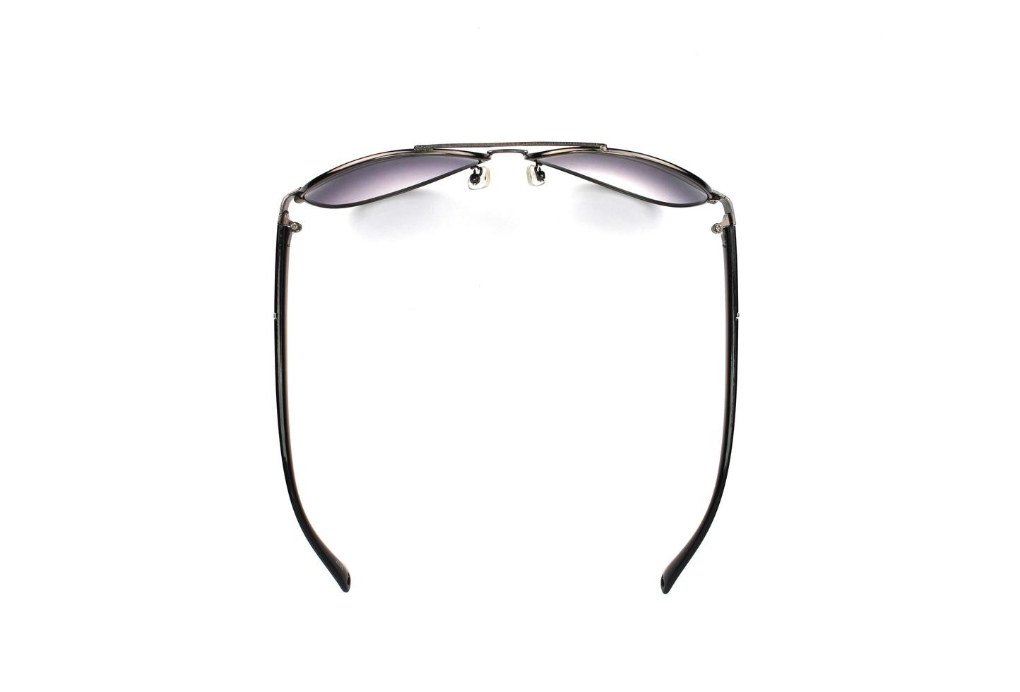 Black glasses on white background photo