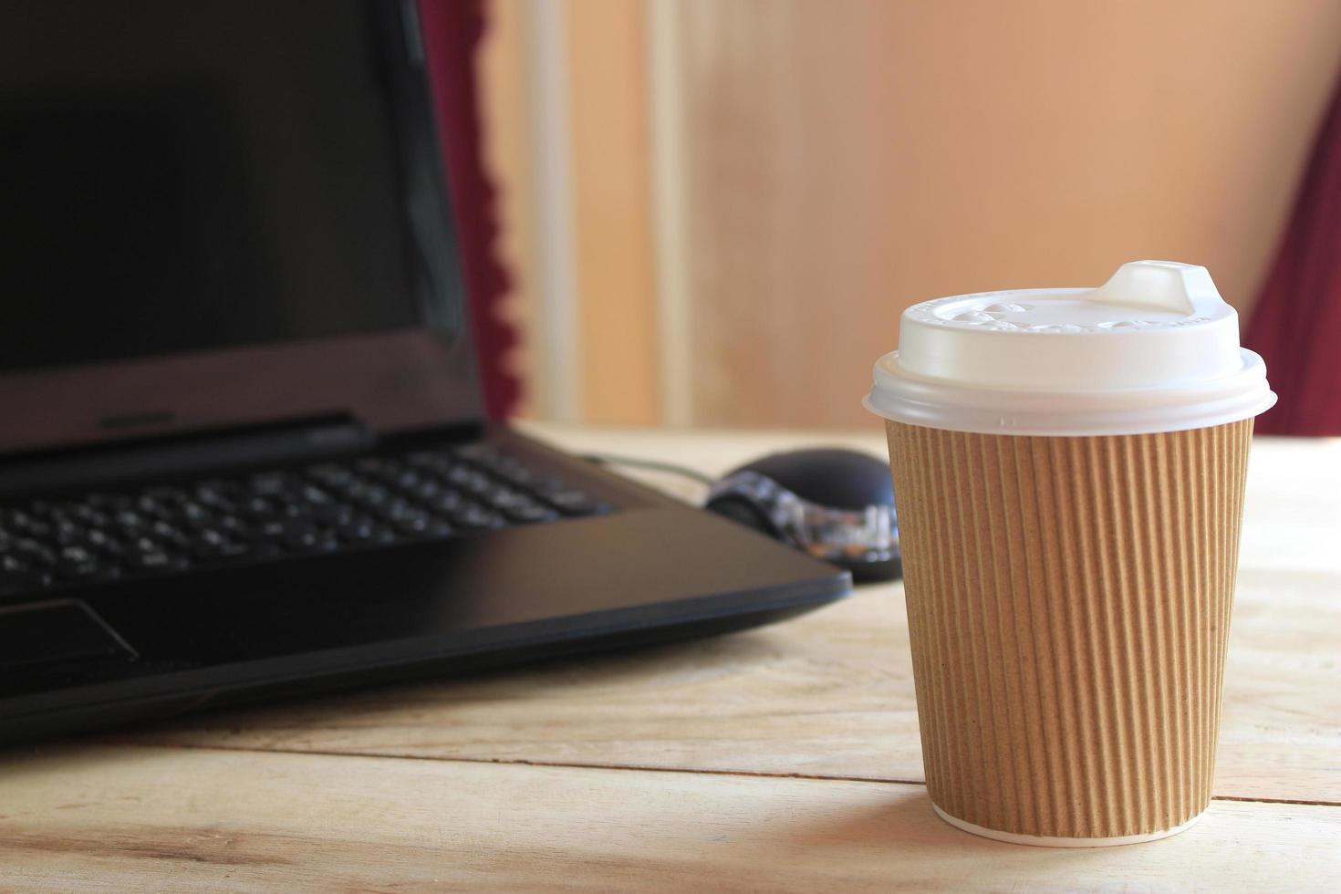 To-go cup on desk photo