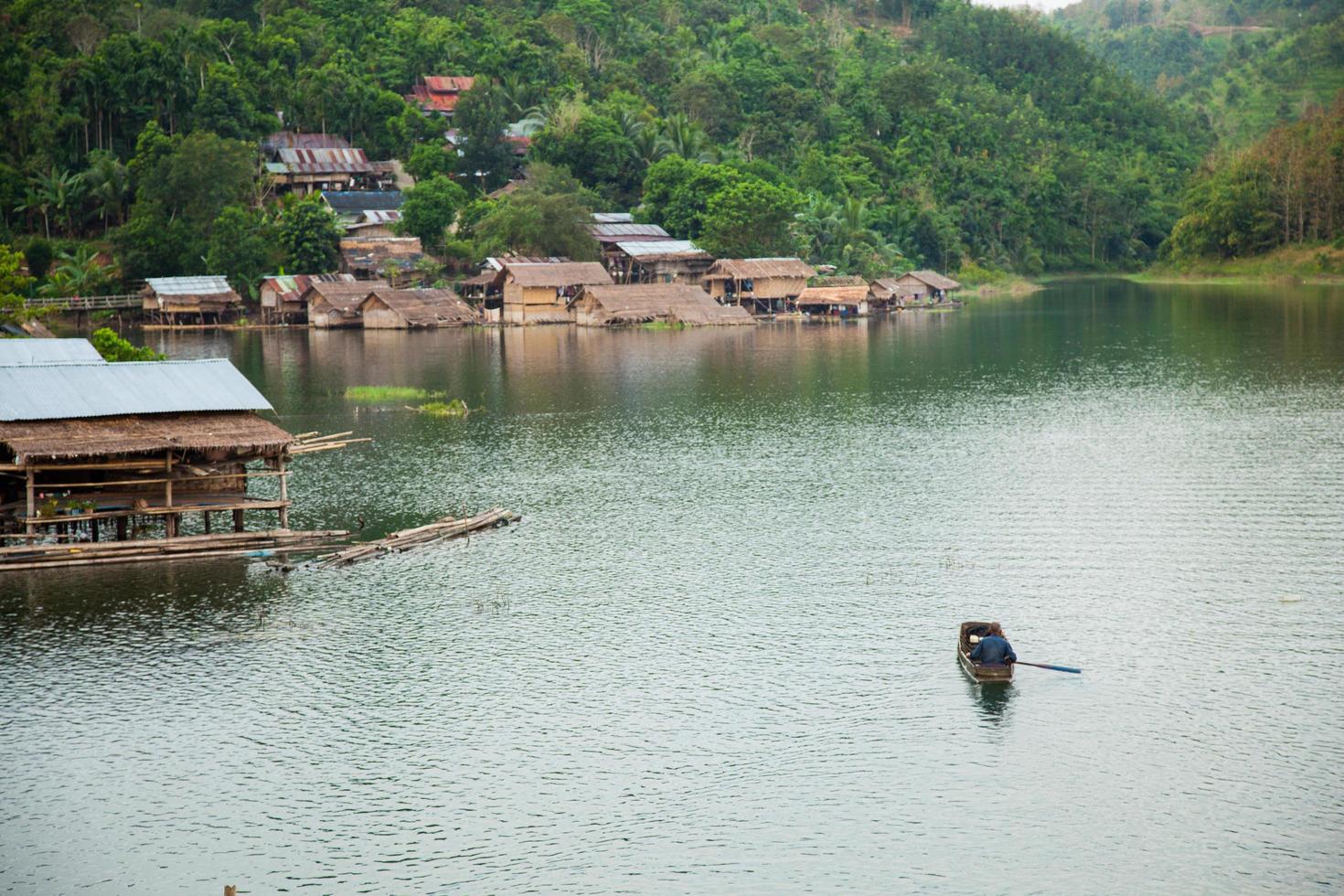 Boat on the river photo