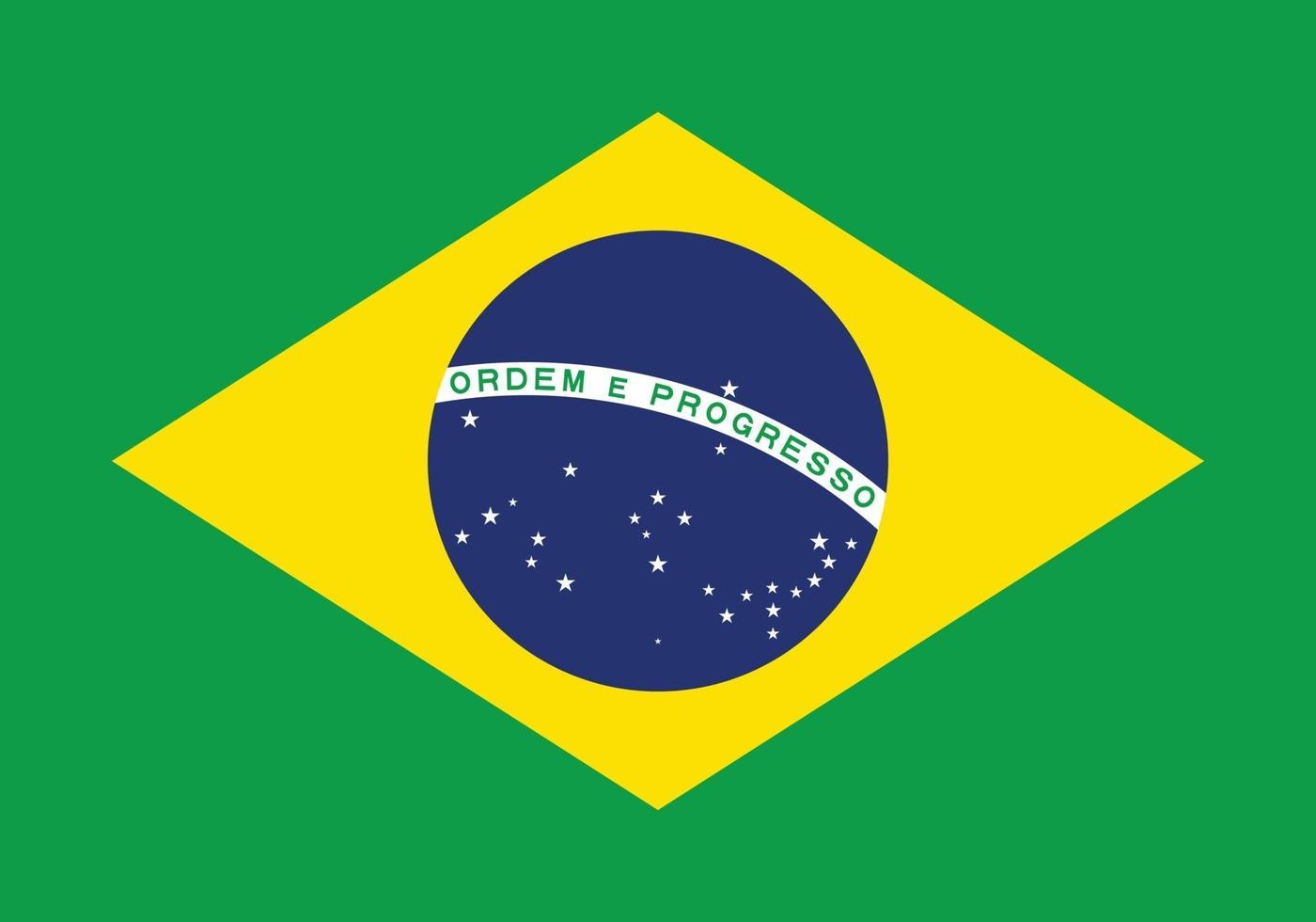 Brazil flag vector isolate banner print art