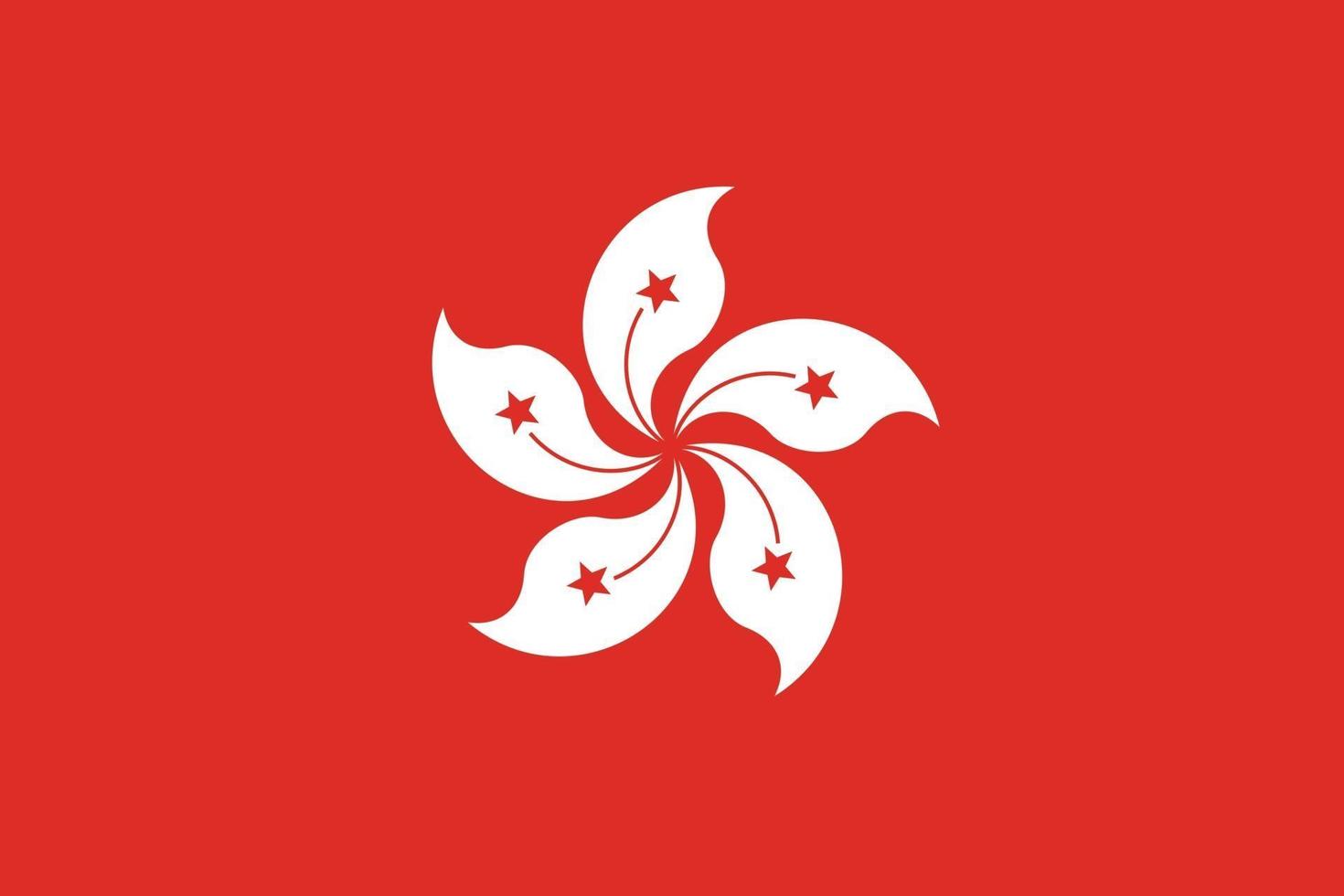 Hong Kong flag vector isolate banner print illustration