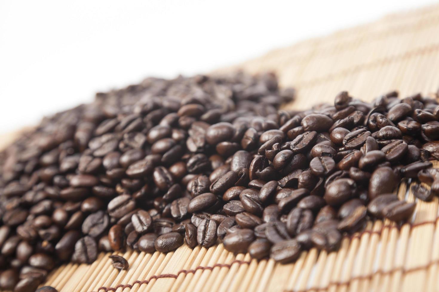 Coffee beans on the table photo