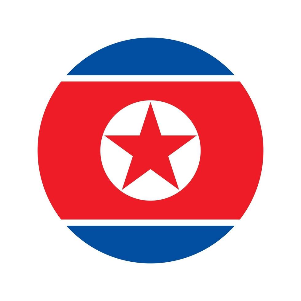 vector de icono de bandera de corea del norte aislar imprimir ilustración