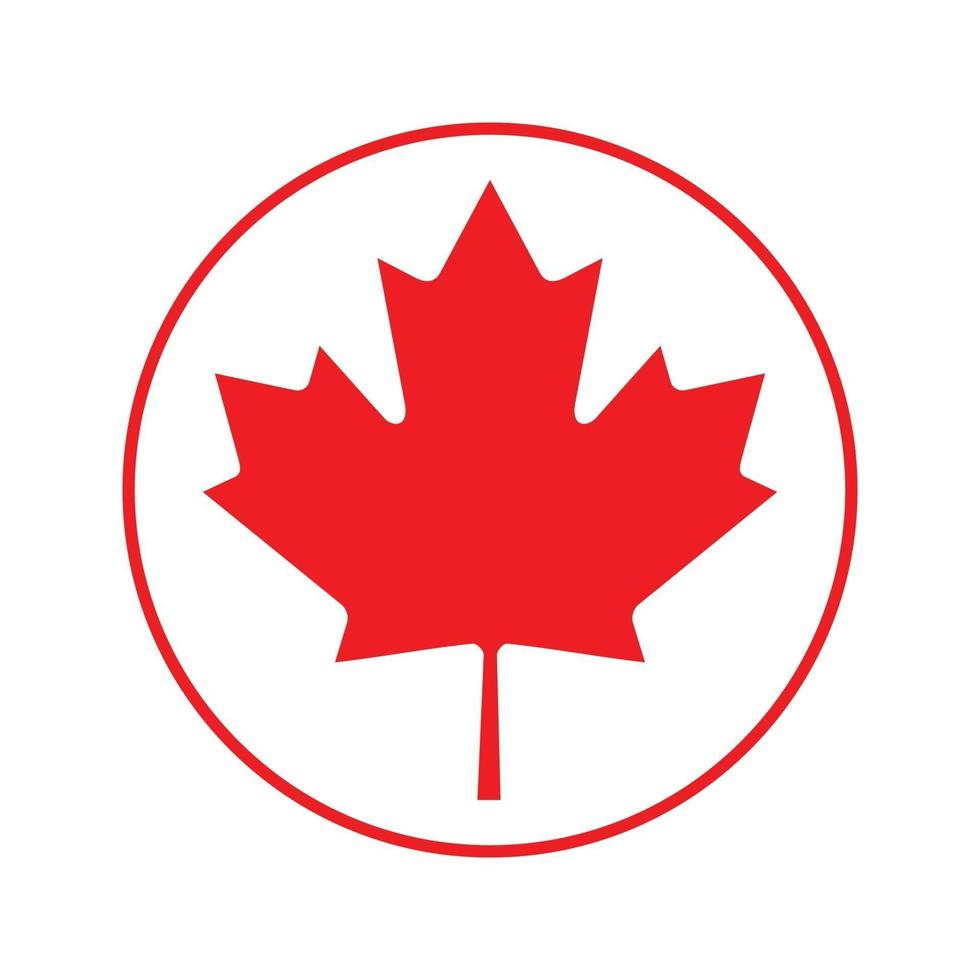 canadá, bandera, icono, vector, aislado, impresión, ilustración vector