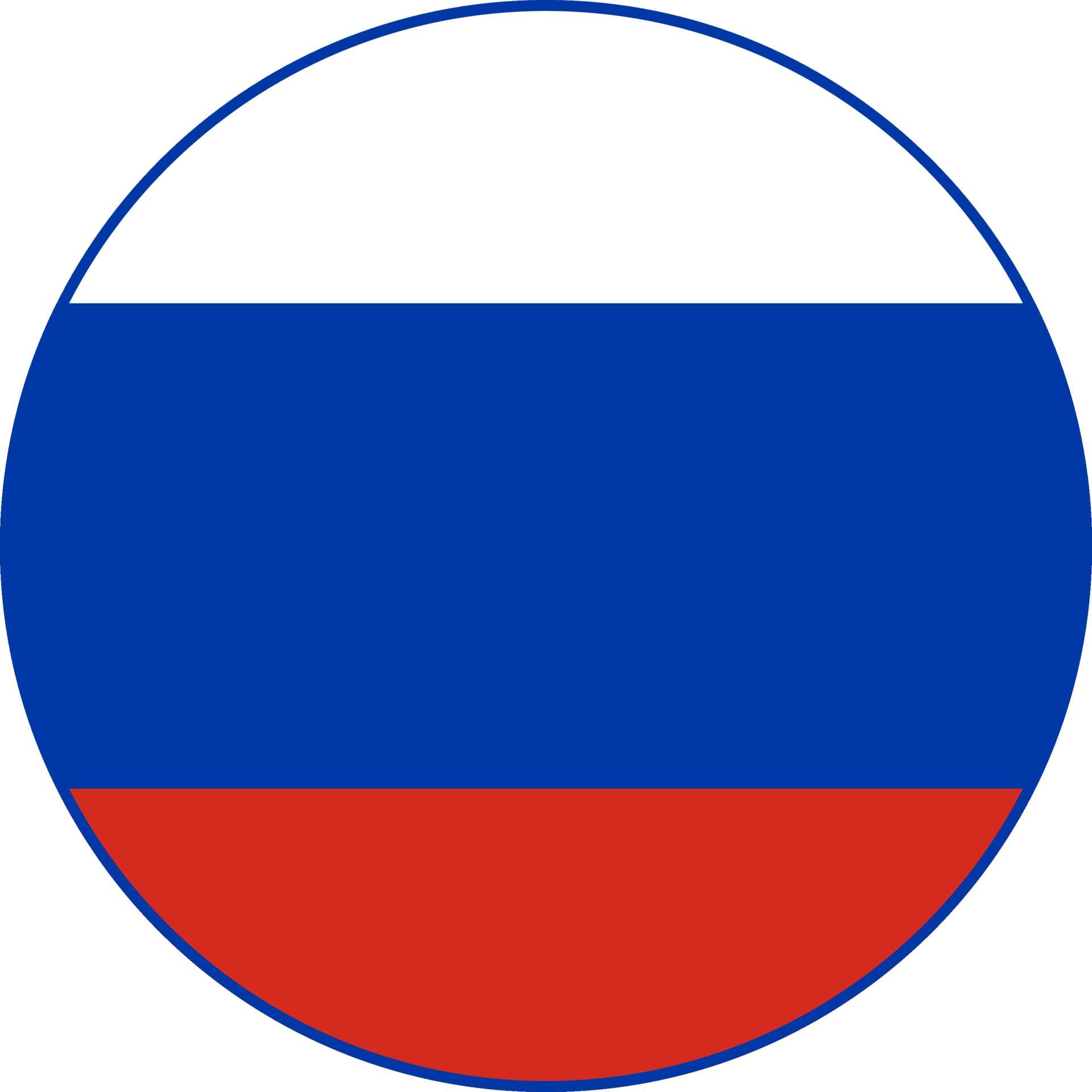 Round icon. Illustration of flag of Russia