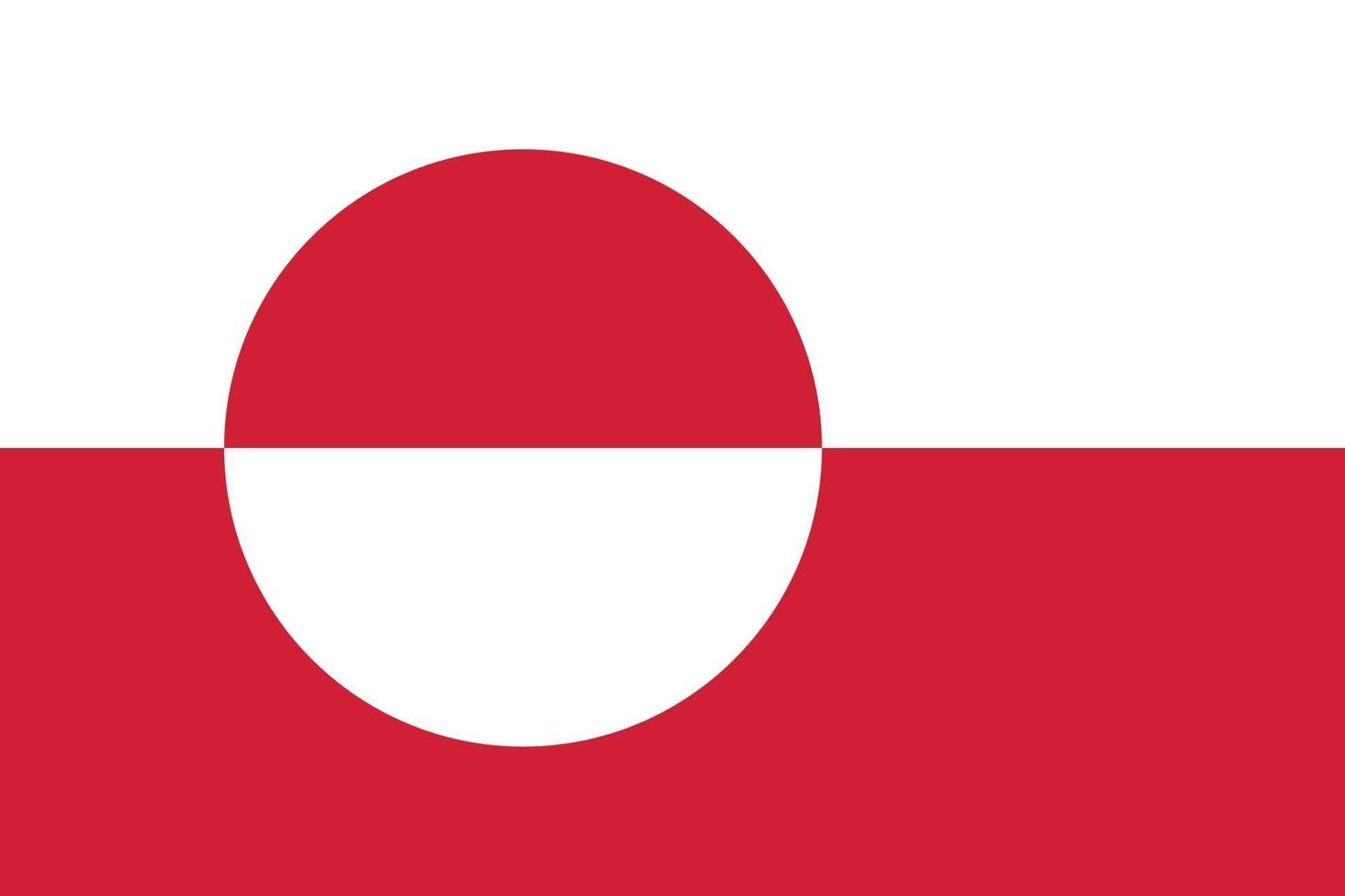 Greenland flag vector isolate banner print illustration