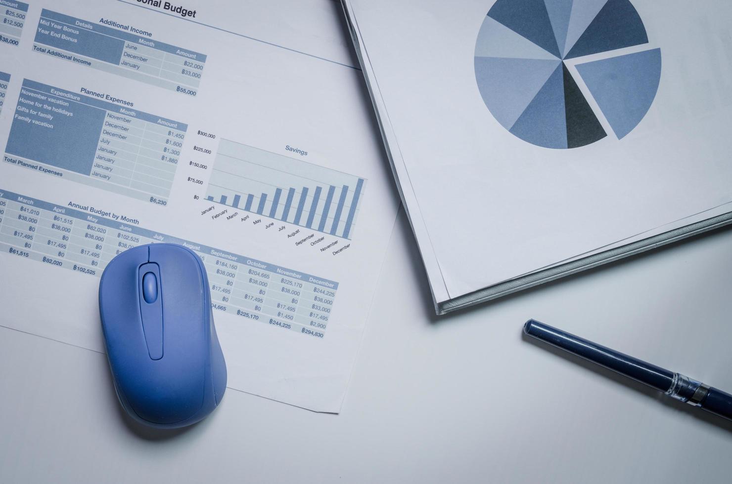 Business charts and diagrams photo